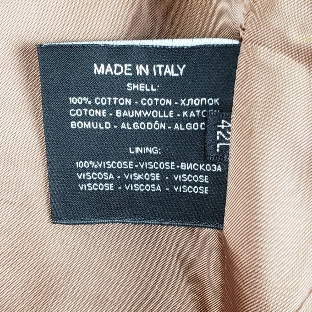 Ralph Lauren Cotton Twill 2-Button Blazer Sport Coat Mens 42L Tan Beige Office